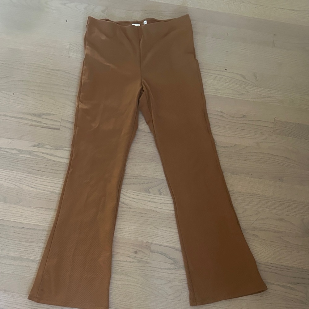 Wilfred Ribbed High-Rise Knit Pants - Caramel